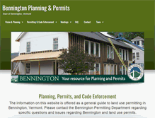 Tablet Screenshot of benningtonplanningandpermits.com